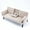 Beige, variant on Aukfa 70" Convertible Futon Sofa Bed for Home Office, Linen Loveseat with Cup Holder, Gray