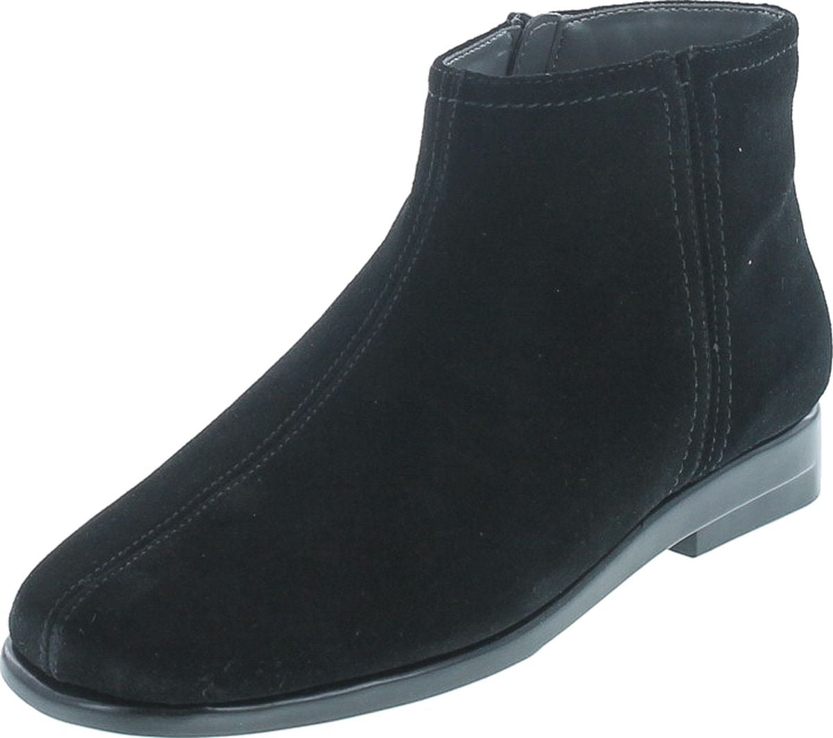 Duble Trouble Ankle Boot, Black Suede 