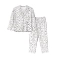 thumbnail image 1 of Fotbe Poodle Dog Conjunto de Pijama de Manga Larga para Mujer con Estampado, Ropa de Dormir de 2 Piezas, Conjunto de Casa Suave y Cómodo con Bolsillos-X-Large, 1 of 7