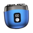 thumbnail image 3 of Bunblic Rasoir Électrique 5 W Rechargeable Machine de Rasage de Barbe pour Hommes Voyage Camping Bleu, 3 of 8
