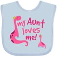 thumbnail image 3 of Inktastic My Aunt Loves Me Girls Baby Bib, 3 of 4
