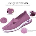 thumbnail image 2 of Women Casual Walking Shoes Breathable Slip On Sneakers with Arch Support Orthopedic Comfort for Senior Standing Non Slip(8.5#)Q, 2 of 7