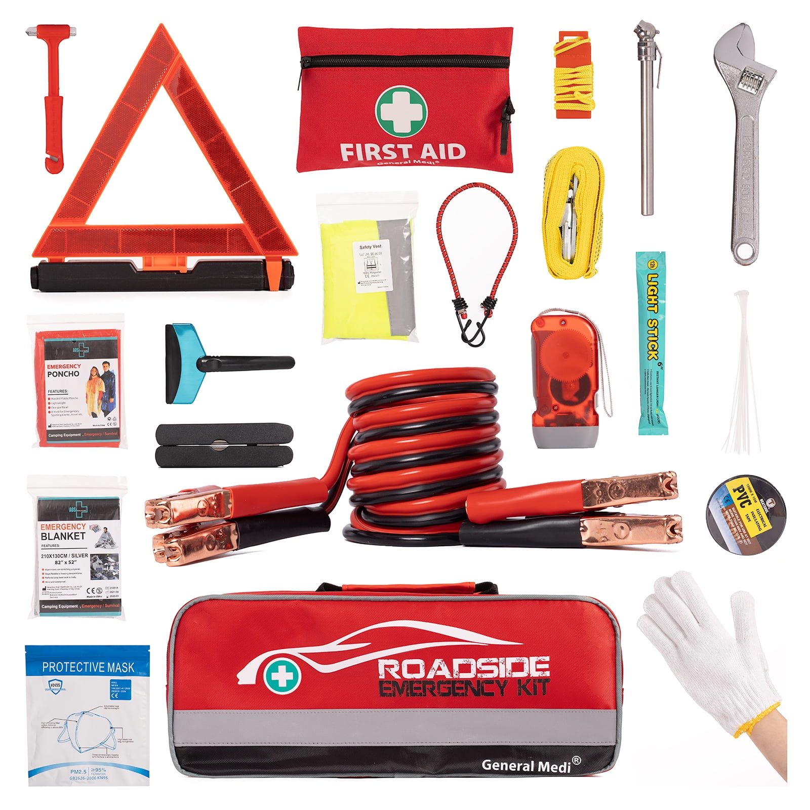 Compact Car Emergency Kit for 1 Person 
