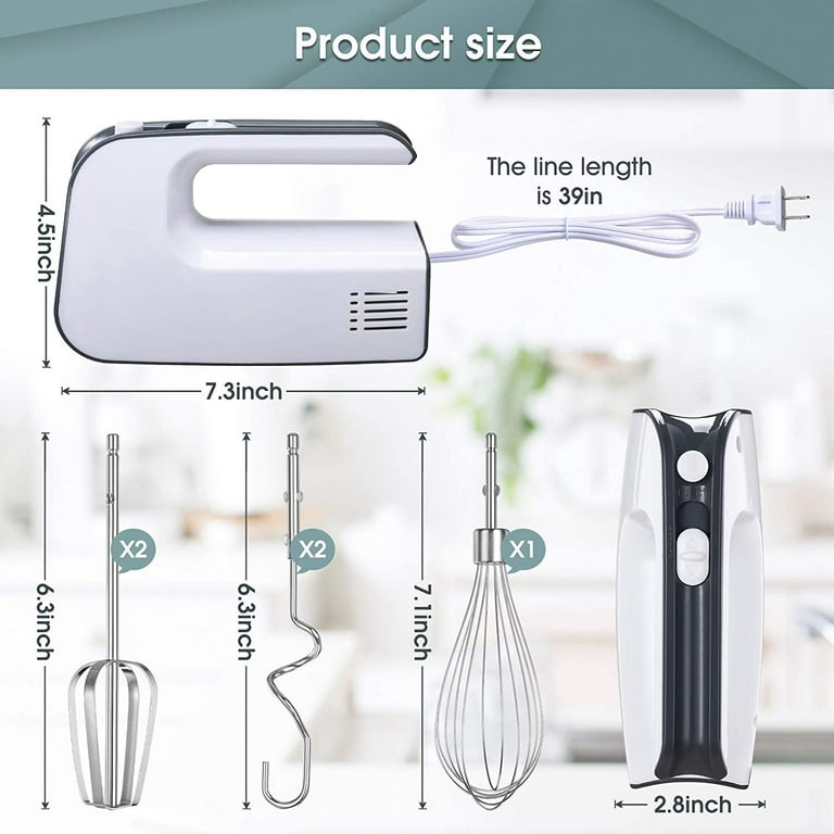 Hand Mixer Electric - 5-Speed Handheld Kitchen Mixer for Cake, Egg