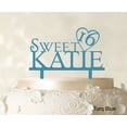 thumbnail image 1 of Personalized Birthday Cake Topper Turquoise Blue Cake Topper Color Option Available 5-7 Inches Wide, 1 of 1