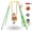 Green, variant on 3-in-1 Toddler Swing Set with Basketball Hoop and Soccer Goals , Indoor/Outdoor Baby Swing with Foldable Metal Stand, Kids Swing Set for Backyard, Clear Instructions, Easy to Assemble & Store