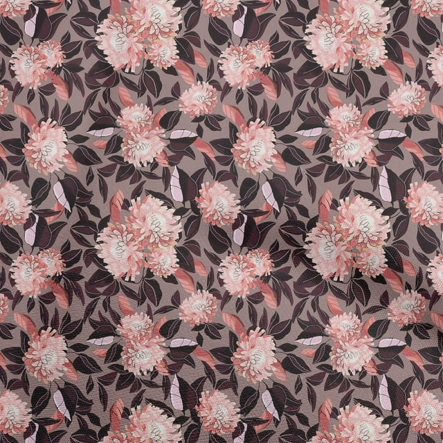 oneOone Georgette Viscose Wine Fabric Florals Sewing Craft Projects Fabric Prints By Yard 42 Inch Wide
