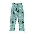 thumbnail image 6 of Uemuo Cute Dog Pattern Men's Wide Leg Palazzo Lounge Pants with Pockets Light Weight Loose Comfy Casual Pajama Pants-Small, 6 of 9