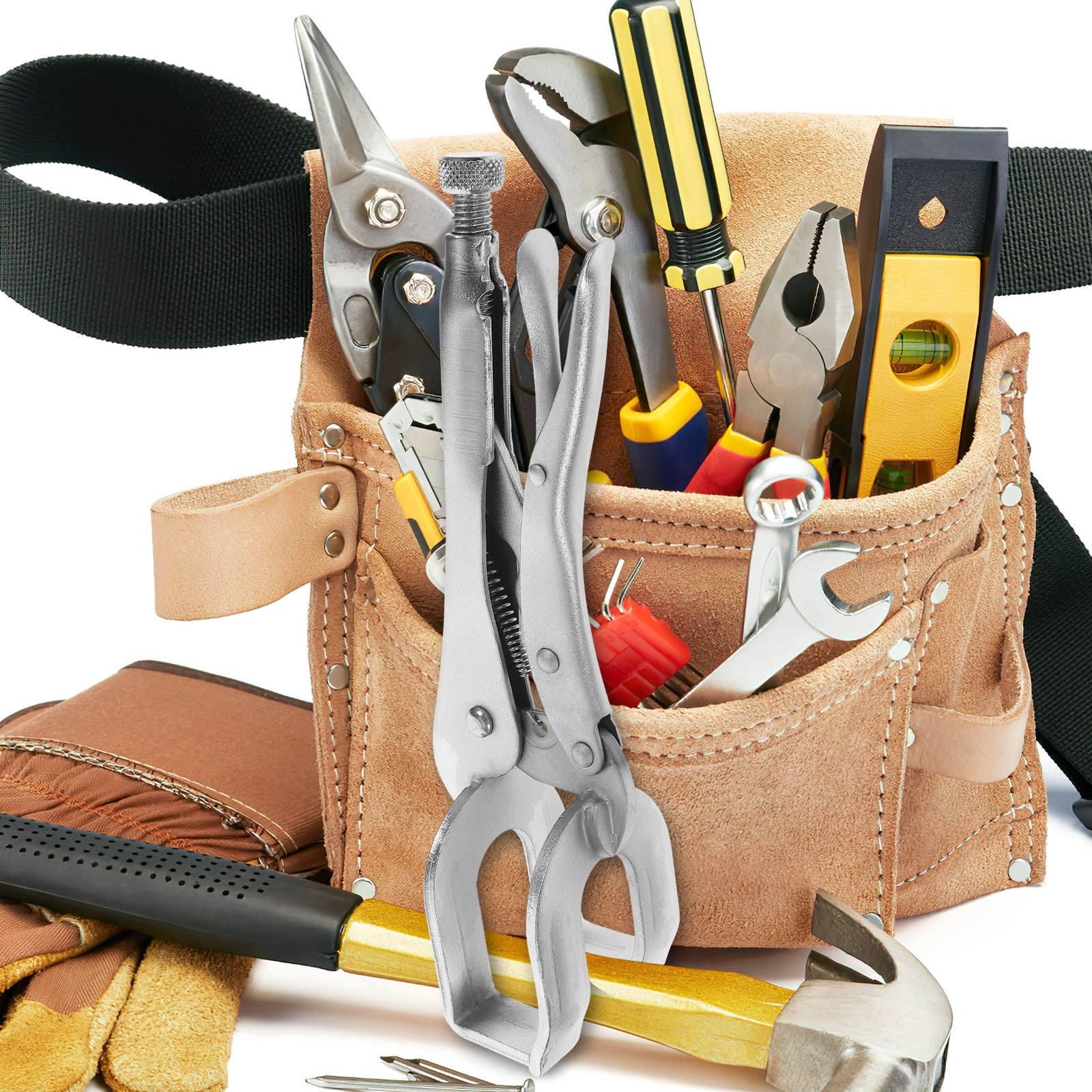 Healifty Adjustable U Clamp Locking Pliers for Clamping Repair Components