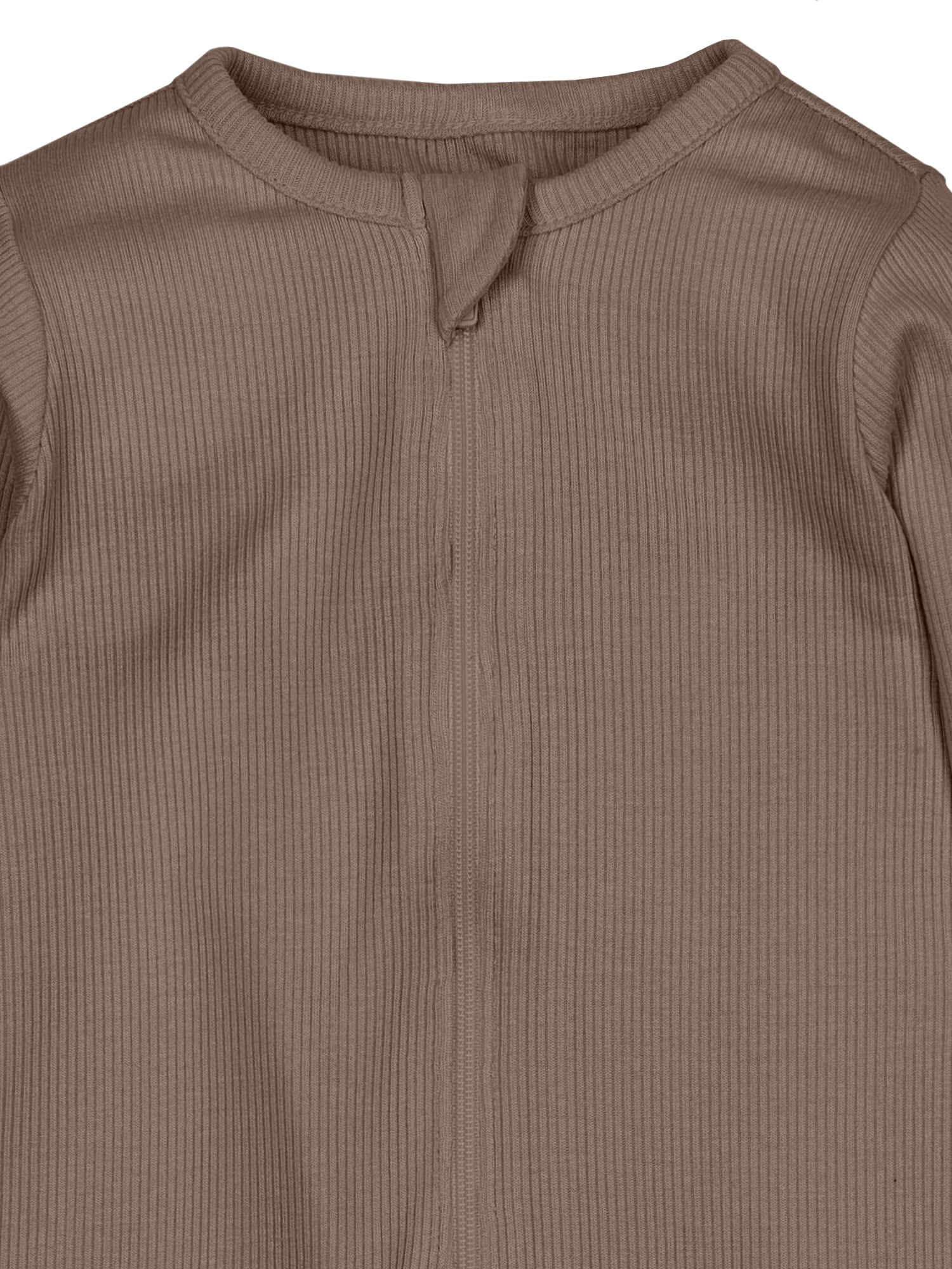 Modern Moments by Gerber Baby Neutral Super Soft Viscose Long Sleeve Coverall, Sizes Newborn - 12 Months