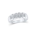 thumbnail image 3 of 10kt White Gold His Hers Round Diamond Cluster Matching Wedding Set 1 Cttw, 3 of 3