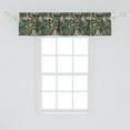 thumbnail image 2 of Ambesonne Tropical Window Valance, Exotic Hawaii Plants Art, 42" x 12", Seal Brown Multicolor, 2 of 3