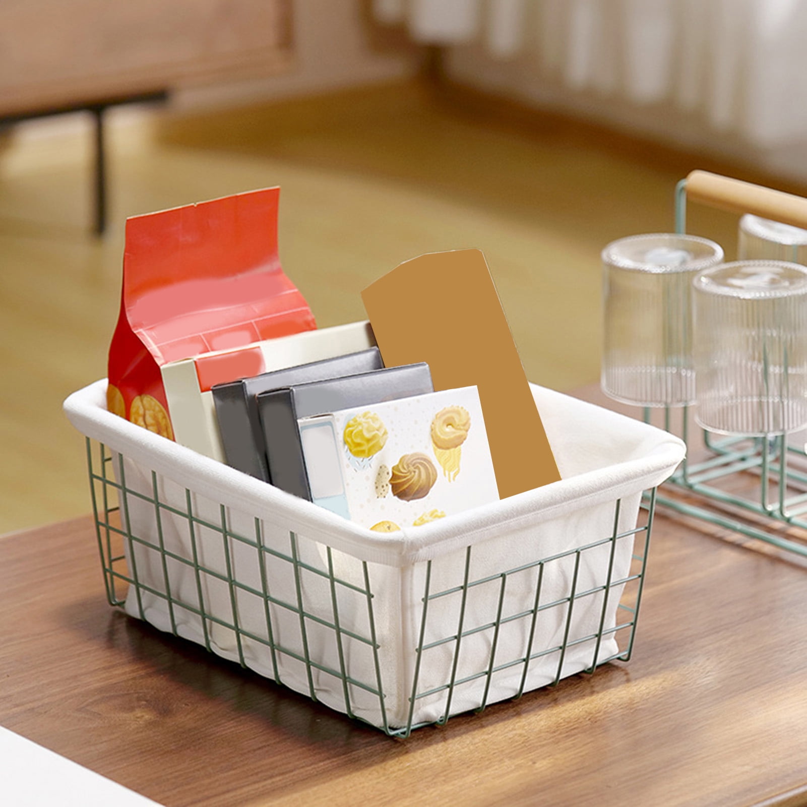 1pc Japanese-Style Storage Box With Handle & Drawer For Kitchen Condiments  & Sundries, Large Capacity Storage Basket