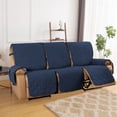 thumbnail image 3 of TOPCHANCES Anti-Slip Recliner Sofa Cover, Waterproof Reclining Couch Slipcover for 3-Seater Recliner Sofa, Navy Blue, 3 of 9