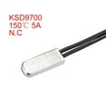 thumbnail image 2 of Uxcell KSD9700 Thermostat 150℃ N.C 5A Metal Bimetal Temperature Control Switch 2count, 2 of 5