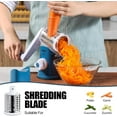 thumbnail image 4 of Geedel Kitchen Cheese Grater, Rotary Mandoline Vegetable Slicer with Interchangeable Blades, Easy to Use Rotary Grater Slicer for Fruit, Vegetables, Nuts, 4 of 8