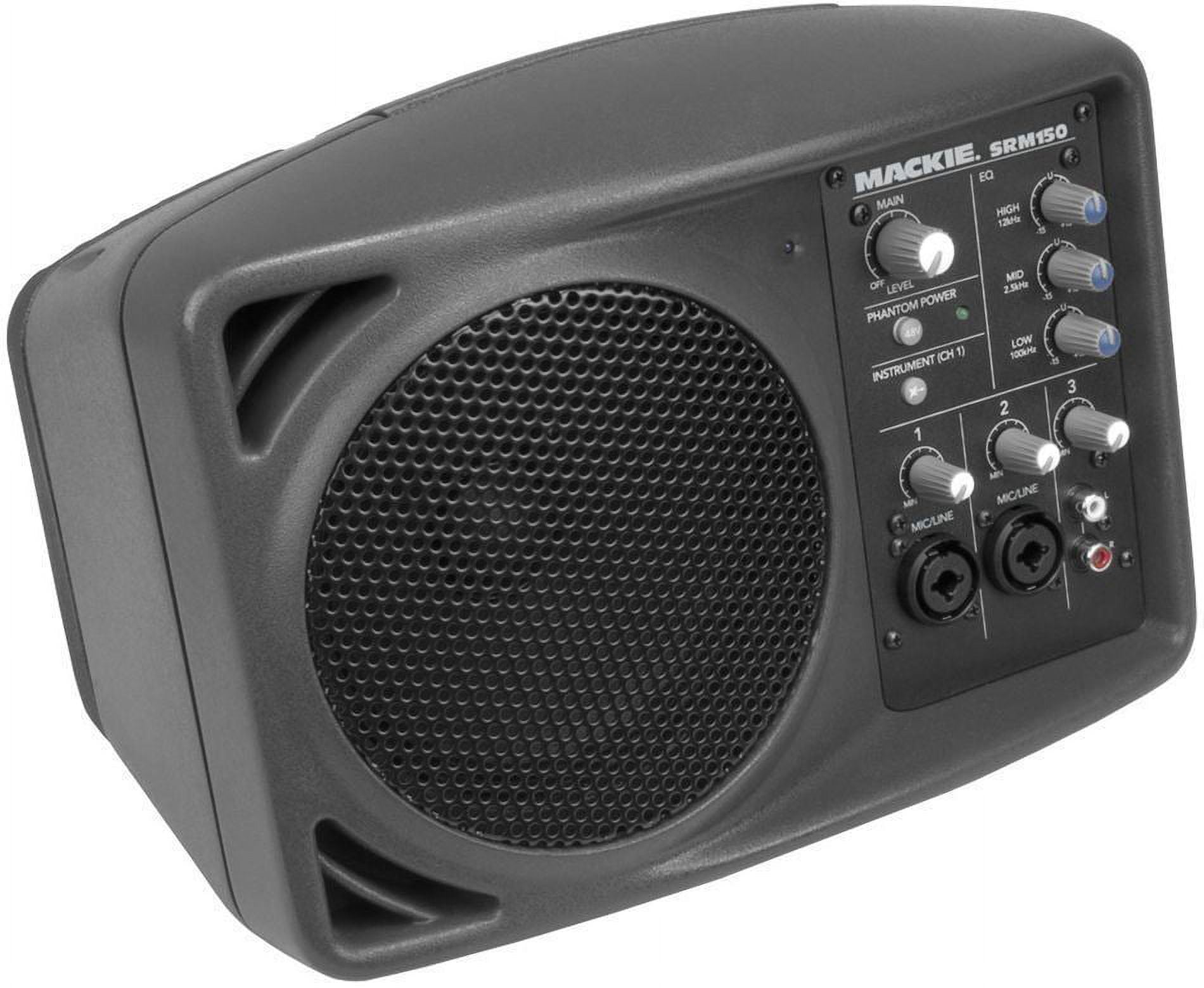 (2) Mackie SRM150 Powered Active PA Monitor Speakers w/Wireless Linking SRM-150