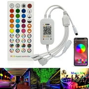 44 Keys IR Remote Bluetooth LED RGB Strip Controller Music Audio RGB LED Controller Compatible with Android, iOS System DC 5-24V for RGB LED Strip Light