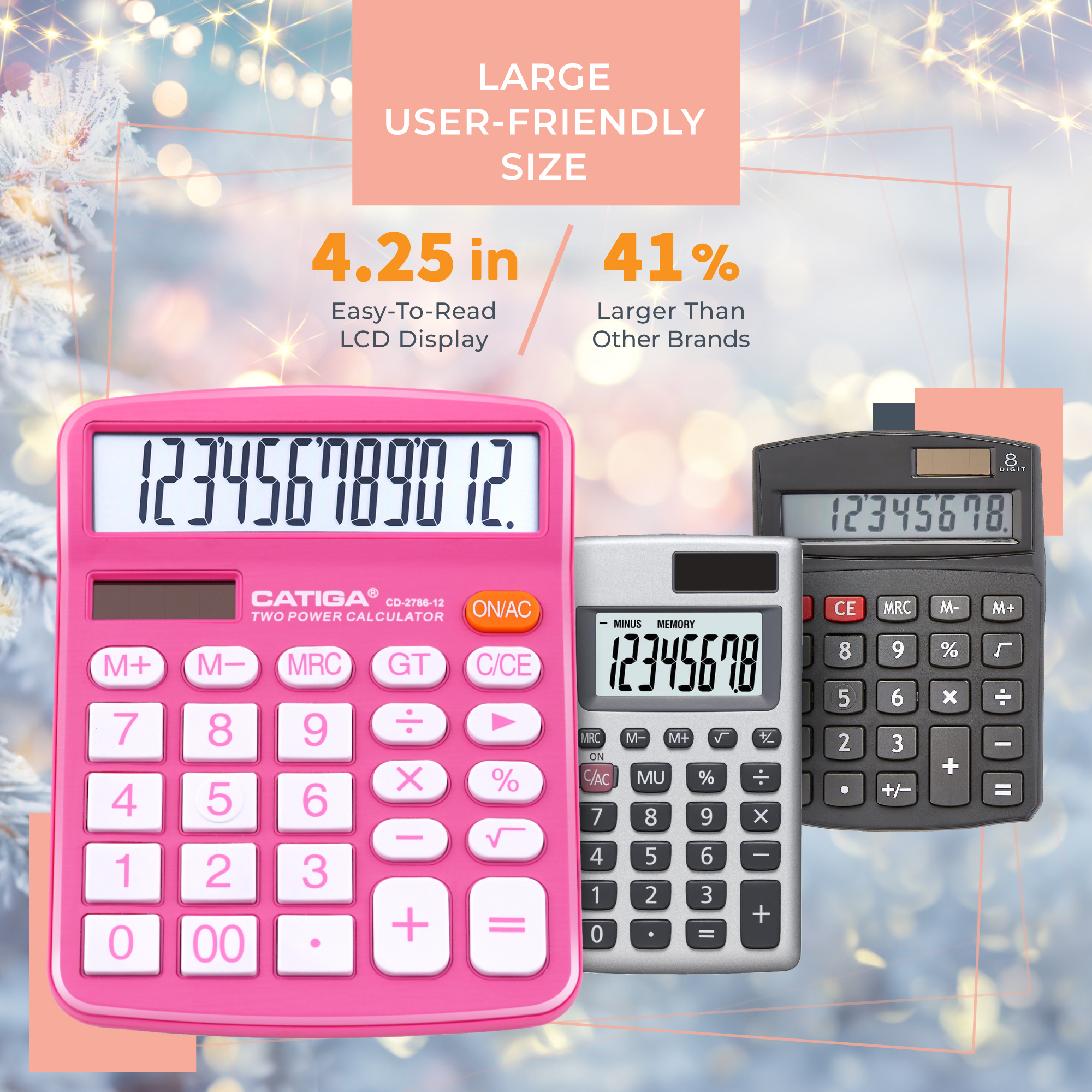CATIGA CD-2786 12-Digit Desktop Calculator with Large Display photo 3