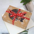 thumbnail image 3 of Cajas de regalo de Navidad Papel Kraft Ventana Decoraciones para fiestas Embalaje rectangular Envoltura de atmósfera de año nuevo 6 piezas Inevent HA009447-01, 3 of 6