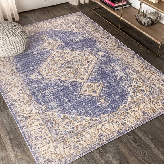 JONATHAN Y MODERN PERSIAN 4 x 6 Area Rug, Lila Tribal Medallion - Lavender/Gray, MDP306D-4