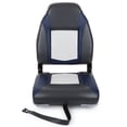 thumbnail image 6 of NORTHCAPTAIN S1 Deluxe High Back Folding Boat Seat,Stainless Steel Screws Included,White/Charcoal/Navy Blue（2 Seats）, 6 of 7