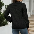 thumbnail image 5 of Fnooota Sweaters for Women, V Neck Knit Lightweight Long Sleeve Pullover Tops Black Size XL, 5 of 9