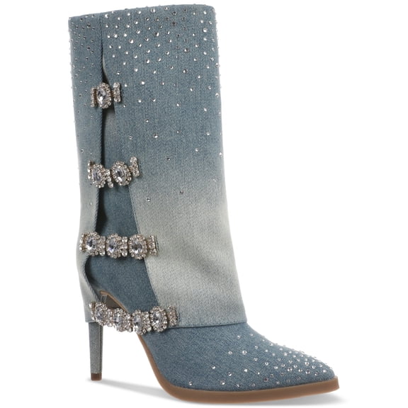 Thalia Sodi Womens Nami Dress Boots Ombre Denim 9M