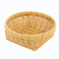 thumbnail image 2 of Imitation Rattan Hand Woven Fruit Basket, Multipurpose Storage Tray for Produce Snacks Dry Goods, Rustic Serving Basket and Organizer for Kitchen Counter Dining Table Display, Yellow, Large, 2 of 7