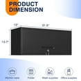 thumbnail image 3 of GMNIU Metal Garage Cabinet with Doors, Wall Mounted Storage Cabinet, Floating Tool Cabinet for Basement, Kitchen, Warehouse (Black, 13.7" H), 3 of 7