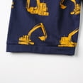 thumbnail image 7 of POPTEM Toddler Boys Pajamas Short Sleeve Excavator Pjs Cotton Sleepwear 2-Pieces Navy Blue 4T, 7 of 7
