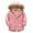 Pink, variant on Fesfesfes Children's Velvet Padded Coat Winter Fashion Hooded Boy's Thicken Coat Cotton-padded Warm Jacket