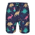 thumbnail image 4 of Kdxio Cartoon Dinosaur Pattern Mens Casual Shorts - Drawstring Summer Beach Sports Shorts for Men, 4 of 9