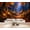 Color 2, variant on Autumn Forest Pathway Wallpaper Enchanting pathway lanterns colorful Peel and Stick Wall Murals 100"H x 144"W Removable PVC Wall Paper Self-Adhesive Wall Decor for Bedroom Living Room