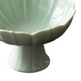 thumbnail image 5 of CUTICATE Ceramic Footed Bowl Decorative Bowl Multifunctional Lotus Shaped Dessert Cake Serving Bowl for Kitchen Home Room Light Green, 5 of 6