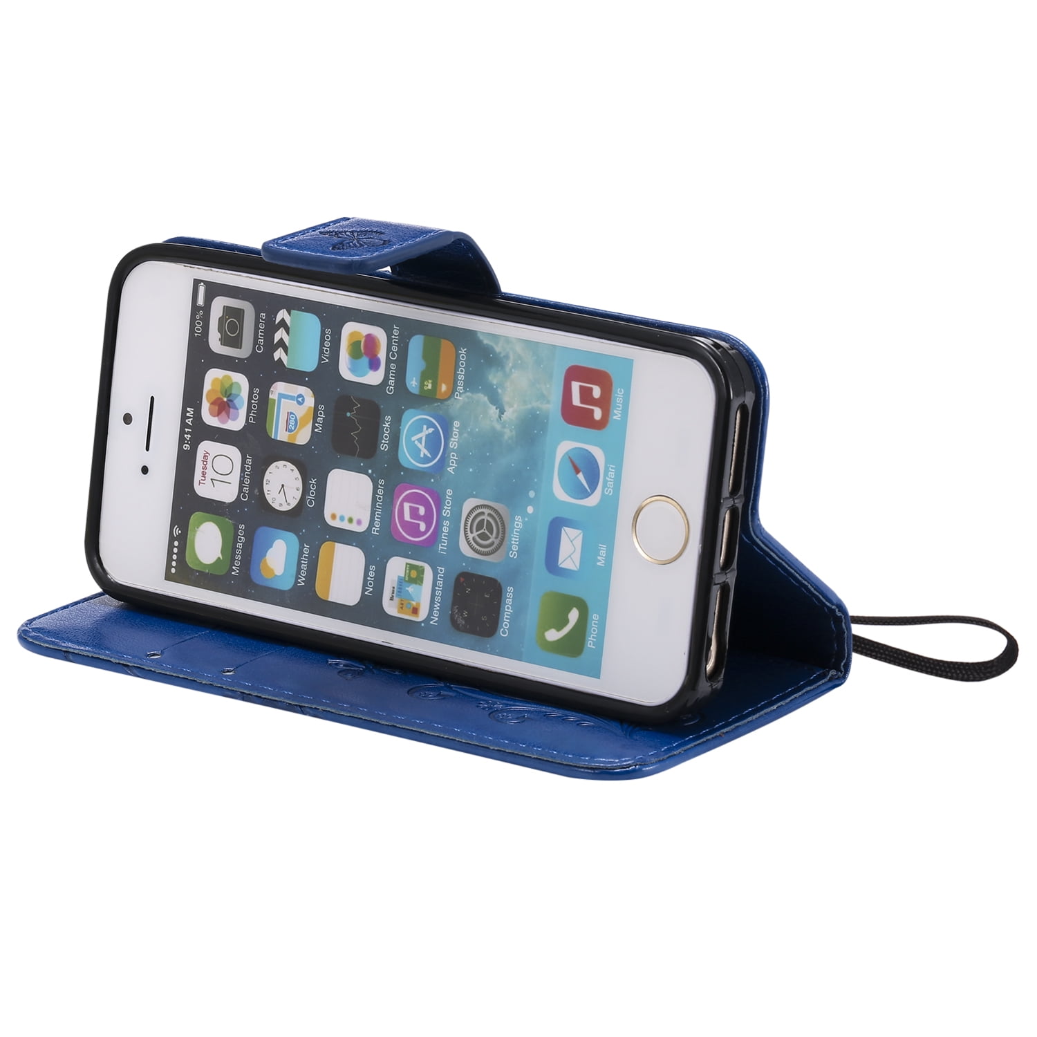 Executive Brown Apple iPhone 5 5s Wallet Leather Flip Case – Bracevor