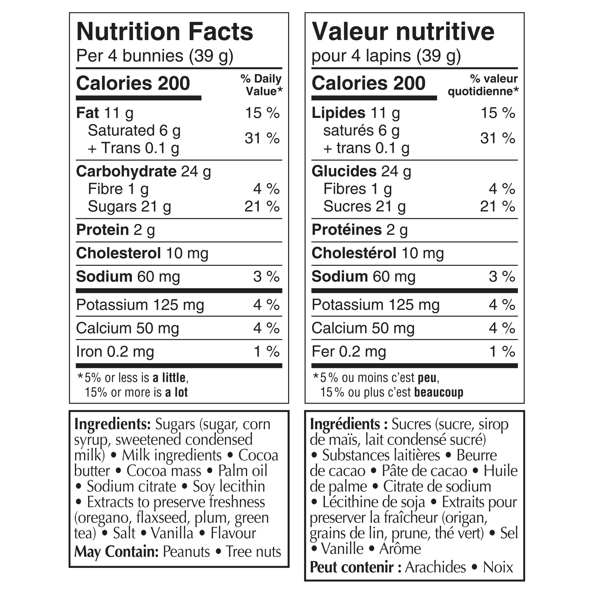 Sachet de lapins de Pâques en chocolat au lait Caramel GHIRARDELLI, 117g
