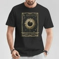 thumbnail image 2 of Solar Eclipse 2024 Total Eclipse Astronomy Tarot Card T-Shirt – Mystical Celestial Graphic Tee for Men Women Kids, Unique Tarot-Inspired Design for April 8 Path of Totality, , Size 4XL, Color Black, 2 of 4