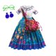 thumbnail image 1 of Vestido de princesa Mirabel de Disney para niñas, traje de Encanto para Cosplay, Carnaval, fiesta de cumpleaños, disfraz de Encanto para niños y bolsa, 1 of 4