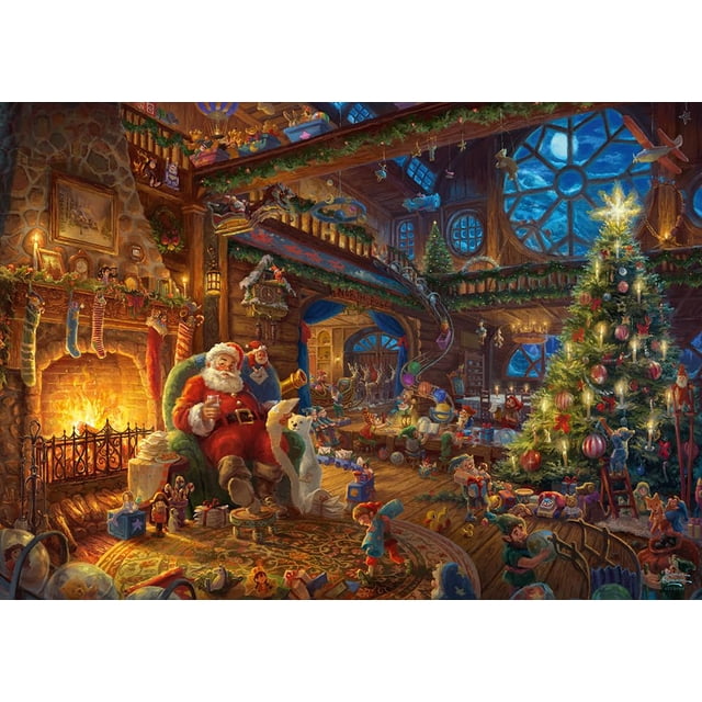 Rompecabezas Schmidt Spiele 59494 Thomas Kinkade Secret Santa Edición Limitada 1000 Piezas, Colorido, 69,3x49,3 cm