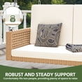 thumbnail image 6 of Uforic  2-Person Patio Rattan Hanging Porch Swing Bench Chair Cushion - Beige, 6 of 10