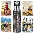 thumbnail image 7 of Yayeee 20oz Insulated Water Bottle Double Wall Stainless Steel with Flip Straw Lid, Dark Flowers Pattern, 7 of 7