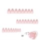 thumbnail image 4 of Uñas postizas almendradas blancas con punta francesa, cortas, color rosa nude con rayas doradas 3D, 24 unidades., 4 of 5