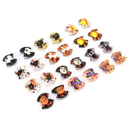 Cute Pet Rubber Band Bows Handcrafted Designs For Dogs Cats 24ct