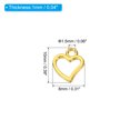 thumbnail image 2 of Uxcell Metal Pendants Drops, 50 Pack Hollow Heart Shape Mini Pendant for Jewelry Making DIY, Golden, 2 of 5