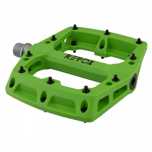Origin8 Retox Platform Pedals 9/16" Concave Composite Body Removable Pins Green