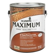 Olympic  Maximum Semi-Transparent Semi-Gloss Redwood Natural Tone Deep Oil-Based Stain & Sealant - Pack of 4
