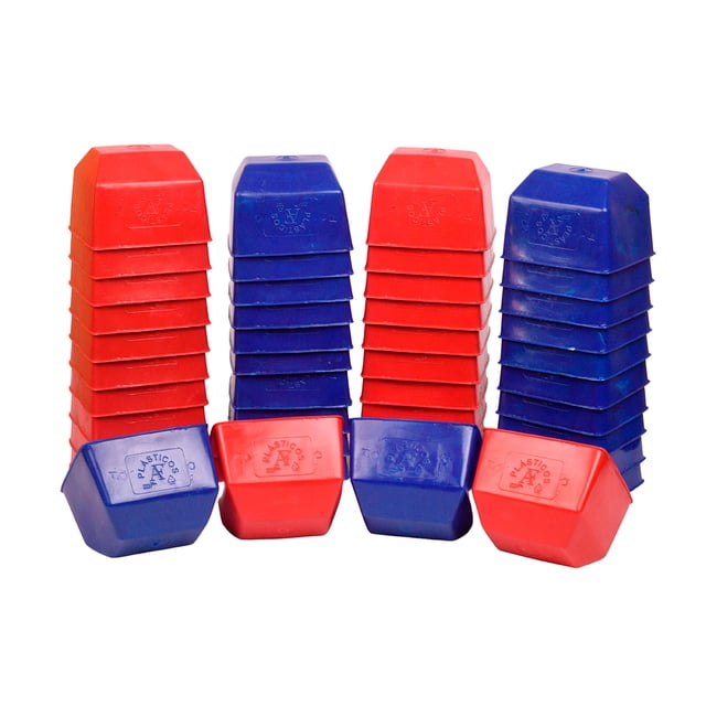 Plasticos AF Bebederos Comederos Cuadrados 50 Piezas Rojo/Azul para Aves