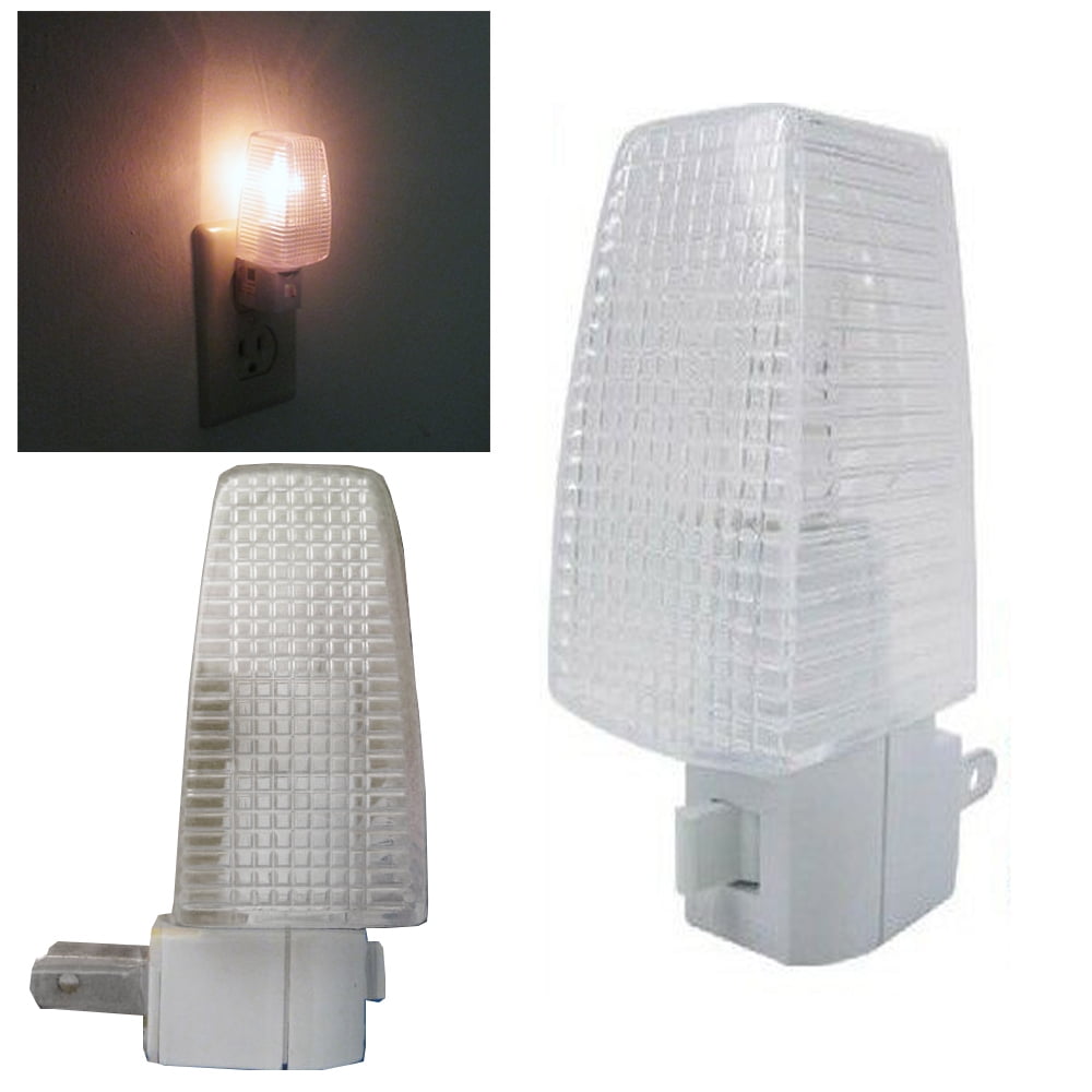 2 Pack Night Lights On Off Switch Bright White Light Nite Wall Plug