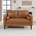 thumbnail image 2 of Marisa Genuine Leather Sofa Set of 2-Color:Tan,Fabric:Air Leather,Style:Chair & Loveseat, 2 of 10